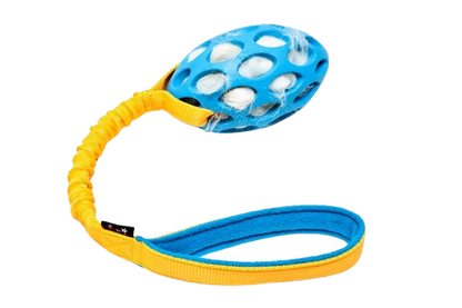 Bungee Tug Dog Toy with Sheepskin Football