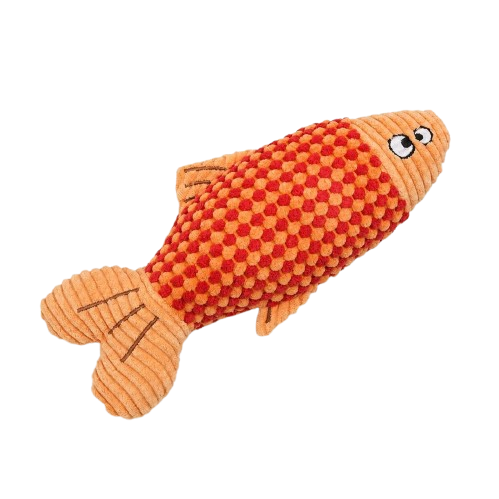 Textured Fish Plush Pet Toy, Colorful Fish Shaped Plush Toy for Pets