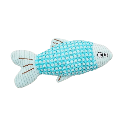 Textured Fish Plush Pet Toy, Colorful Fish Shaped Plush Toy for Pets