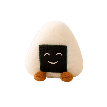 Food Plush Pet Toy Set – Egg, Toast, Cheese & Rice Ball