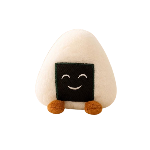 Food Plush Pet Toy Set – Egg, Toast, Cheese & Rice Ball