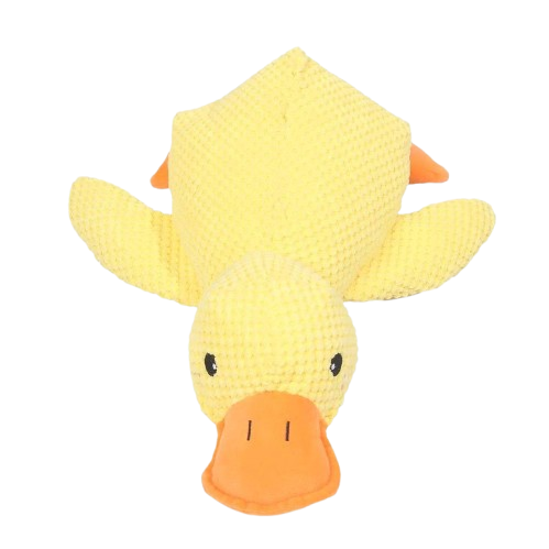 Squeaky Duck Dog Toy, Crinkle Plush Chew Toy for Puppies and Small Dogs
